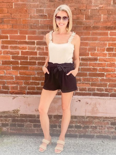 The Mallory High waisted Paperbag Shorts - the Blushing Ivy Boutique LLC - 