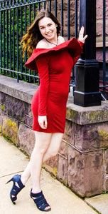 Warm Me Up - Winter Red Dress - the Blushing Ivy Boutique LLC - Dresses - 